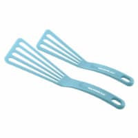 Rachael Ray 47665 Tools & Gadgets 2 Piece Nylon Turner Set, Light Blue