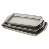 Rachael Ray Nonstick Bakeware Cookie Pan Set - 3 Piece - Silver