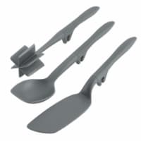 Rachael Ray 47782 Tools & Gadgets Lazy Crush, Chop & Flexi Turner Scraping Spoon Set - Gray