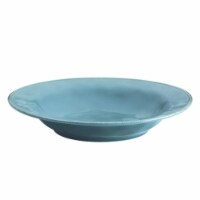 Rachael Ray 14 in. Cucina Dinnerware Ceramic Round Serving Bowl, Agave Blue