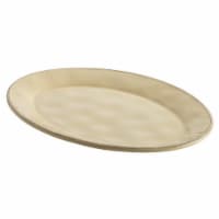 Rachael Ray 14 in. Cucina Dinnerware Ceramic Round Serving Bowl, Almond Cream