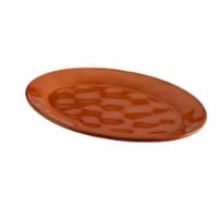 Rachael Ray 14 in. Cucina Dinnerware Ceramic Round Serving Bowl, Pumpkin Orange