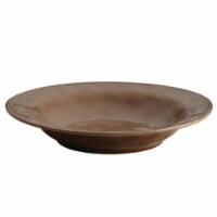 Rachael Ray 14 in. Cucina Dinnerware Ceramic Round Serving Bowl, Mushroom Brown