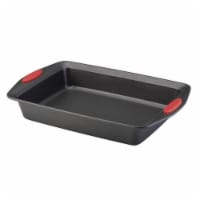 Rachael Ray 9 x 13 in. Yum-o Nonstick Bakeware Oven Lovin Rectangle Cake Pan, Gray with