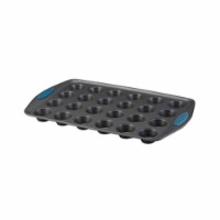 Rachael Ray Yum-o Nonstick Bakeware 24Cup Oven Lovin Mini Muffin Pan, Gray with Marine