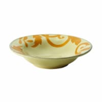 Rachael Ray Dinnerware Gold Scroll 10in. Round Serving Bowl, Almond Cream