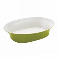 Rachael Ray Round & Square 14-Inch Oval Serving Bowl, Green
