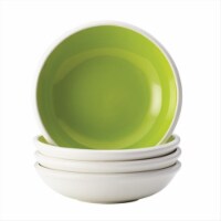 Rachael Ray 4 Piece Dinnerware Rise Stoneware Fruit Bowl Set, Green
