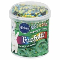 Pillsbury Funfetti Vibrant Green Vanilla Flavored Frosting Perspective: Main