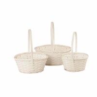 Wald Imports Bamboo Basket - White Perspective: Main