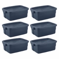 Rubbermaid Roughneck 25 Gal Stackable Storage Container, Heritage Blue (4  Pack), 1 Piece - Kroger