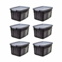 Rubbermaid Roughneck Tote Storage Container - Black/Cool Gray Perspective: Main