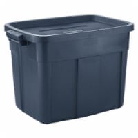 Rubbermaid Roughneck 3 Gallon Rugged Storage Tote Container, Blue (6 Pack)(Used)