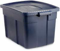 Rubbermaid Roughneck Storage Box with Lid - Dark Indigo Metallic Perspective: Main