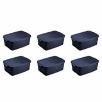 Rubbermaid 10 Gallon Stackable Storage Container, Dark Indigo Metallic (6  Pack), 1 Piece - Kroger