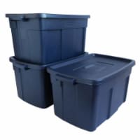 Rubbermaid 10 Gallon Stackable Storage Container, Dark Indigo Metallic (6  Pack), 1 Piece - Kroger