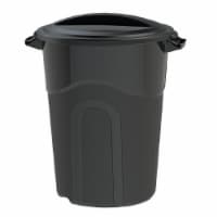 Hyper Tough 32 Gallon Heavy Duty Plastic Garbage Can, Included Lid,  Indoor/Outdoor, Black