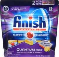 Finish Powerball Quantum Max Lemon Dishwasher Detergent Tablets Perspective: Main