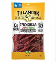 Tillamook Country Smoker 10 Oz Zero Sugar Spicy Jalapeno Smoked Sausages Perspective: Main