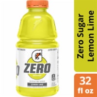 Gatorade Zero Sugar Thirst Quencher Green Lemon Lime Electrolyte Enhanced Sports Drink Perspective: Main