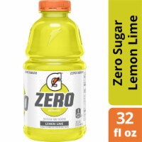 Gatorade Zero Sugar Thirst Quencher Green Lemon Lime Electrolyte Enhanced Sports Drink Perspective: Main