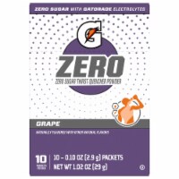 Quaker Foods & Beverages 115678 Grape Gatorade Zero Powder Glacier, Pack of 10 - Case of 12