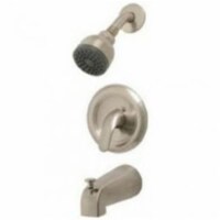 Homewerks Worldwide 210520 Bay Pointe Single Metal Lever Handle Tube & Shower Faucet, Nickel