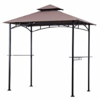 Sunjoy Group 230637 Four Seasons Courtyard Grill Gazebo with LED Lights