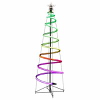Star Bright 238908 6 ft. Holiday Wonderland Spiral Video Neon Flex Spiral Tree
