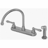 Homewerks Worldwide 239964 HomePointe High Arc Kitchen Faucet with 2 Lever Handle - PVD Brush