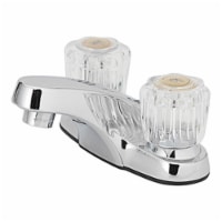 Homewerks Worldwide 242435 4 in. HomePointe Lavatory Faucet with 2 Acrylic Handle - Basic Chr