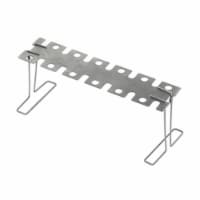 Mr. Bar-B-Q Products 257100 Grill Zone Jr. EZ Legs & Wings Rack, Brushed Silver