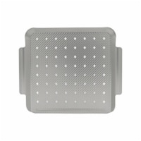 Mr. Bar-B-Q Products 257121 Grill Zone Small Embossed Grill Topper, Brushed Silver