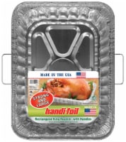 Handi-foil® Eco-Foil® Rectangular King Roaster Pan with Handles - Silver