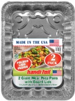 Handi-foil® Giant Meal Prep Pans with Board Lids - Silver