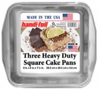 Handi-foil® Heavy Duty Square Cake Disposable Pans - Silver Perspective: Main