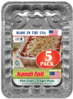 Home Plus 6392138 10.62 x 14.43 in. Durable Foil Lasagna Pan with Lid -  Silver- pack of 12, 12 - Kroger