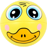 Baden Polystuff Duck Basketball Yellow Perspective: Main