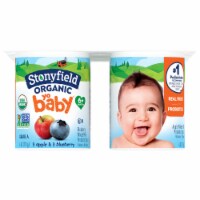 Stonyfield Organic® YoBaby® Apple & Blueberry Whole Milk Yogurt with Probiotics