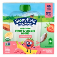 Stonyfield Organic Dairy Free Smoothie Pouches, Strawbanana Smash Perspective: Main