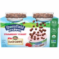 Stonyfield Organic® Strawberry Lowfat Yogurt Cups  with EnviroKidz Choco Chimps Perspective: Main