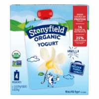 Stonyfield Organic Vanilla Whole Milk Yogurt Pouches Perspective: Main
