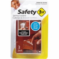 Safety 1st Spring 'n Release Safety Latches - 3 Pack - White