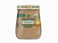 Beech-Nut Organic Cinnamon Banana and Granola Stage 2 Baby Food Perspective: Main