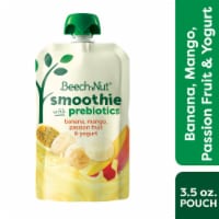 Beech-Nut® Smoothie + Prebiotics Stage 4 Banana Mango Passion Fruit & Yogurt Toddler Food Pouch Perspective: Main