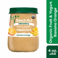 Beech-Nut Organics Stage 2 Banana Orange & Yogurt with Prebiotics Baby Food Jar Perspective: Main