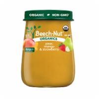 Beech-Nut® Pear Mango & Strawberry Organic Stage 2 Baby Food Jar Perspective: Main