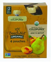 Beech Nut Organic S2 Pear & Apricot Coldpuree Pouch Perspective: front