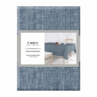 Lintex Cece Chambray Round Tablecloth - Indigo Perspective: Main