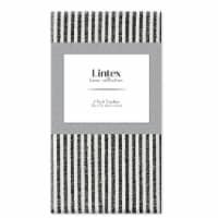 Lintex 4 Pack Ticking Stripe Napkins - Black/White